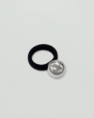 SILVER SPHERE HAIR TIE