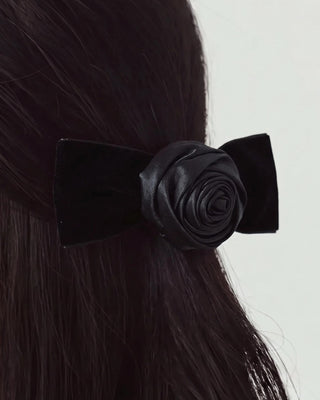 ROSE RIBBON BARRETTE