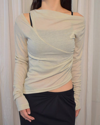ONE SHOULDER DRAPE TOPS