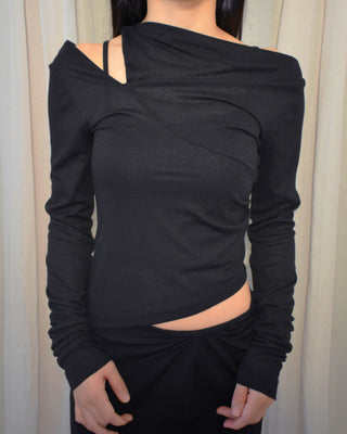 ONE SHOULDER DRAPE TOPS