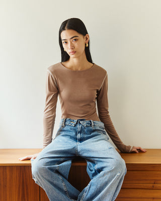 CONTRAST STITCH BODY SUIT