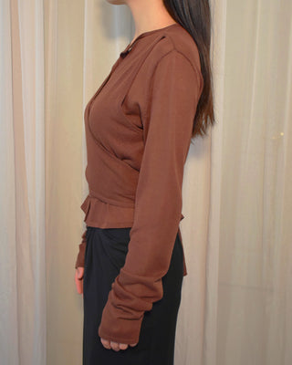 LAYERED SHEER CROSS CARDIGAN