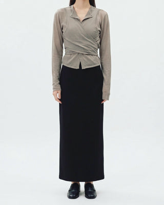 LAYERED SHEER CROSS CARDIGAN