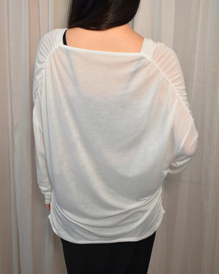 AIRY DRAPE SHEER TOPS
