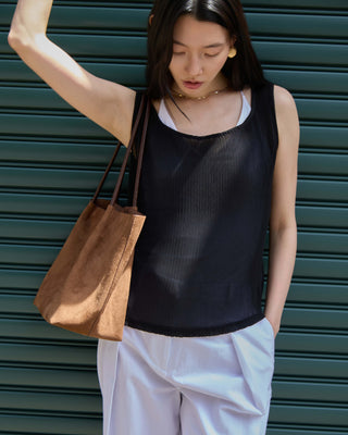 SOFT PLEATS SHEER TANK