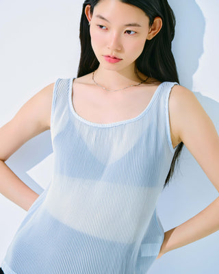 SOFT PLEATS SHEER TANK