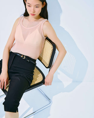 SOFT PLEATS SHEER TANK