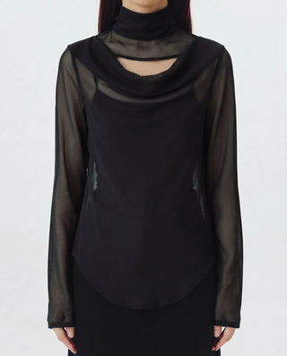 FLUID SHEER MOCKNECK TOPS