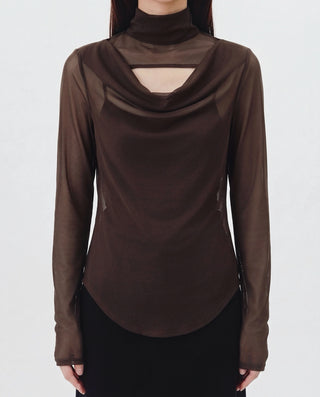 FLUID SHEER MOCKNECK TOPS