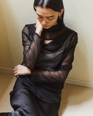 FLUID SHEER MOCKNECK TOPS