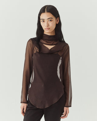 FLUID SHEER MOCKNECK TOPS