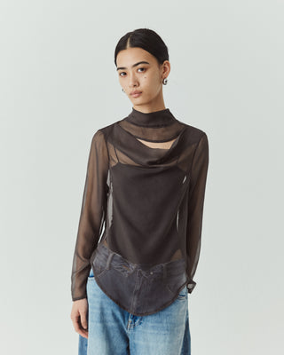 FLUID SHEER MOCKNECK TOPS