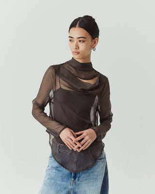 FLUID SHEER MOCKNECK TOPS
