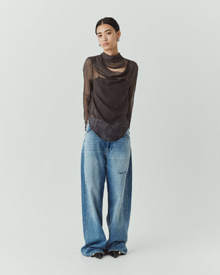 FLUID SHEER MOCKNECK TOPS