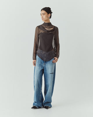 FLUID SHEER MOCKNECK TOPS