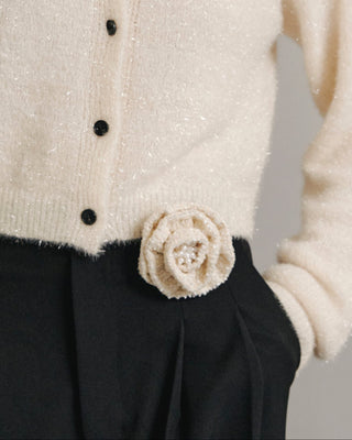 TWEED ROSE CORSAGE